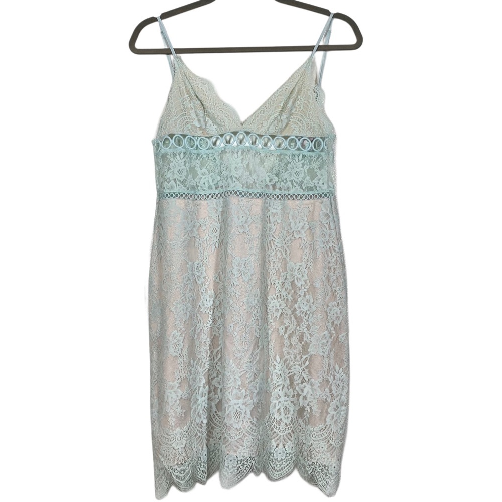Victorias Secret Slip Dress Womens Size XS Lace Aqua